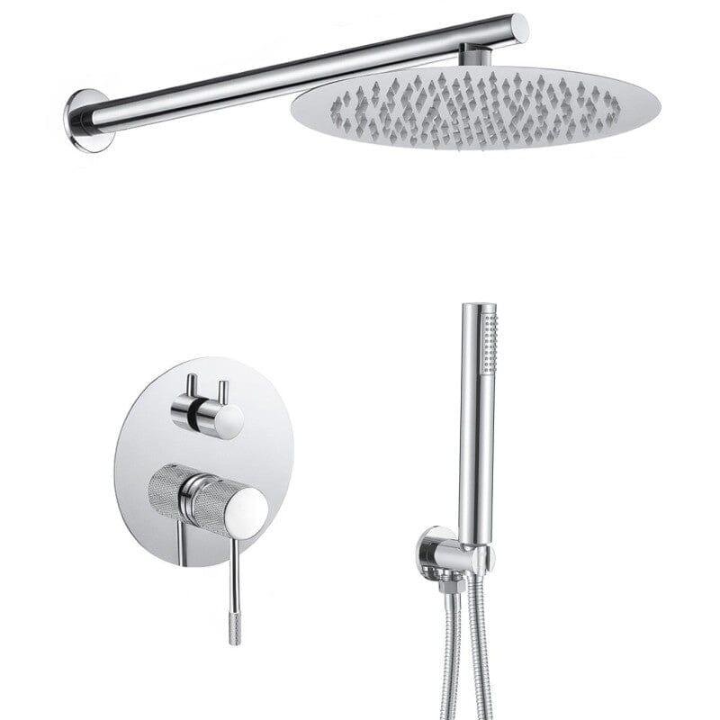 Conjunto de ducha empotrada a pared monomando TRAPA cromado