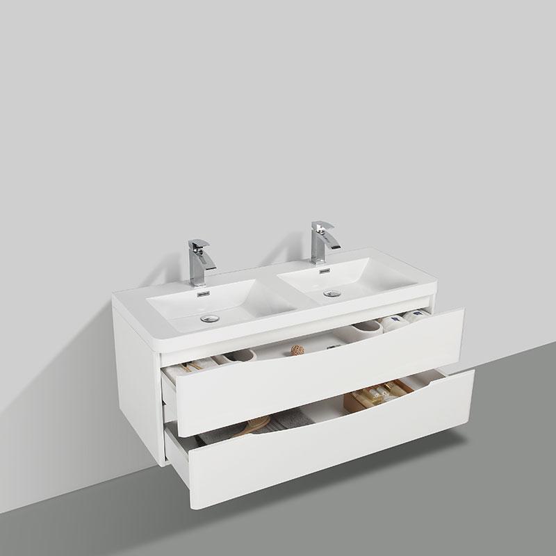 Mueble Lavabo + Lavabo Doble 120 cm MONTADO - Blanco PIACENZA - Entorno Baño