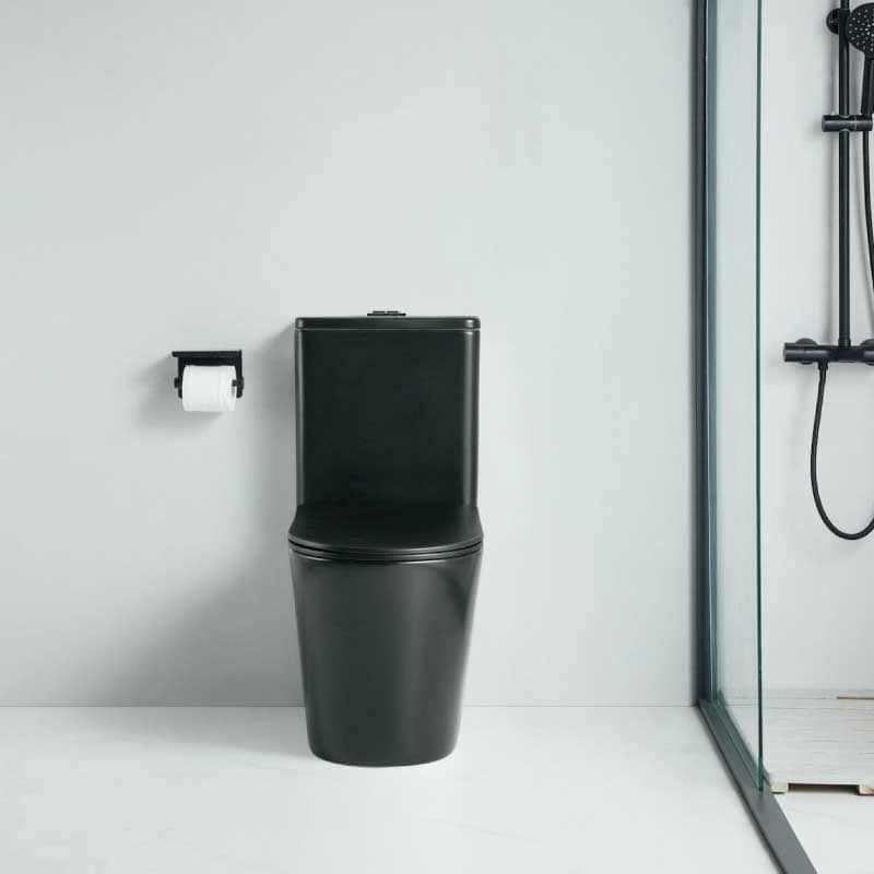 Inodoro cerámica CIPOLI cisterna baja negro mate - Entorno baño