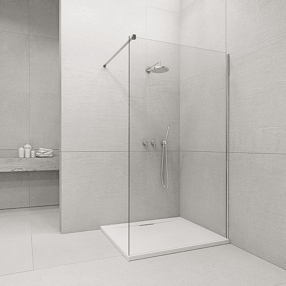 Panel fijo de ducha WALK IN Perfil Cromado - Entorno Baño
