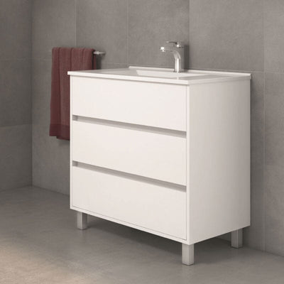 Mueble de Lavabo con Patas ALCOA - 100 cm de ancho - Entorno baño