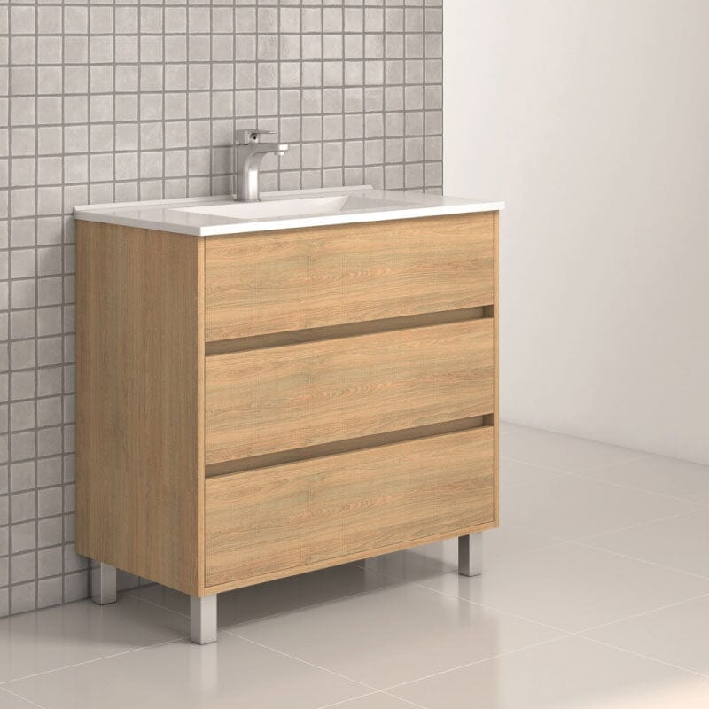 Mueble de Lavabo con Patas ALCOA - 100 cm de ancho - Entorno baño