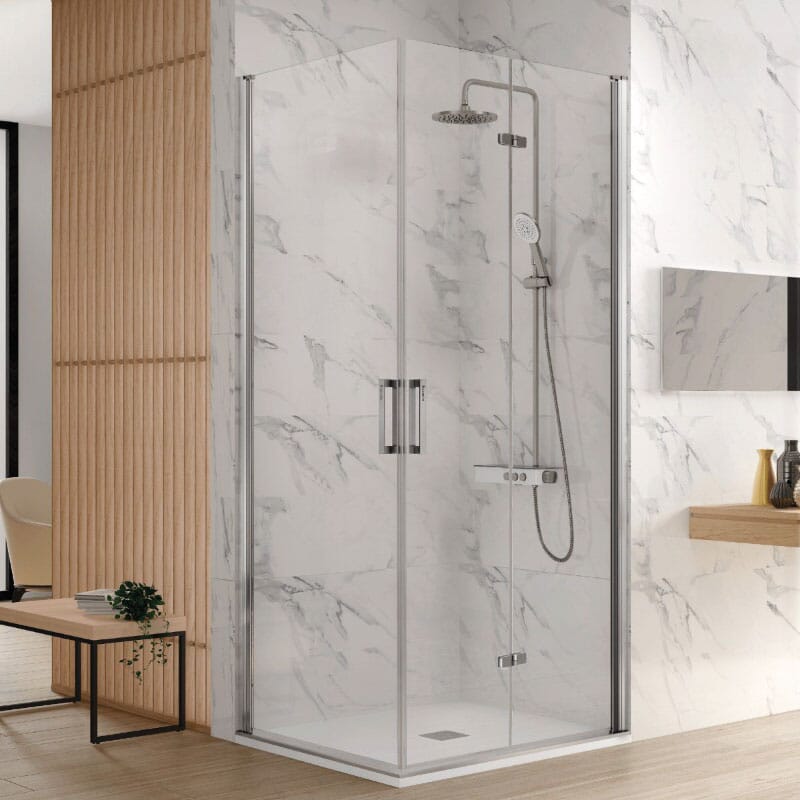 Angular de ducha Puerta Plegable + Puerta Abatible NARDI - Entorno baño