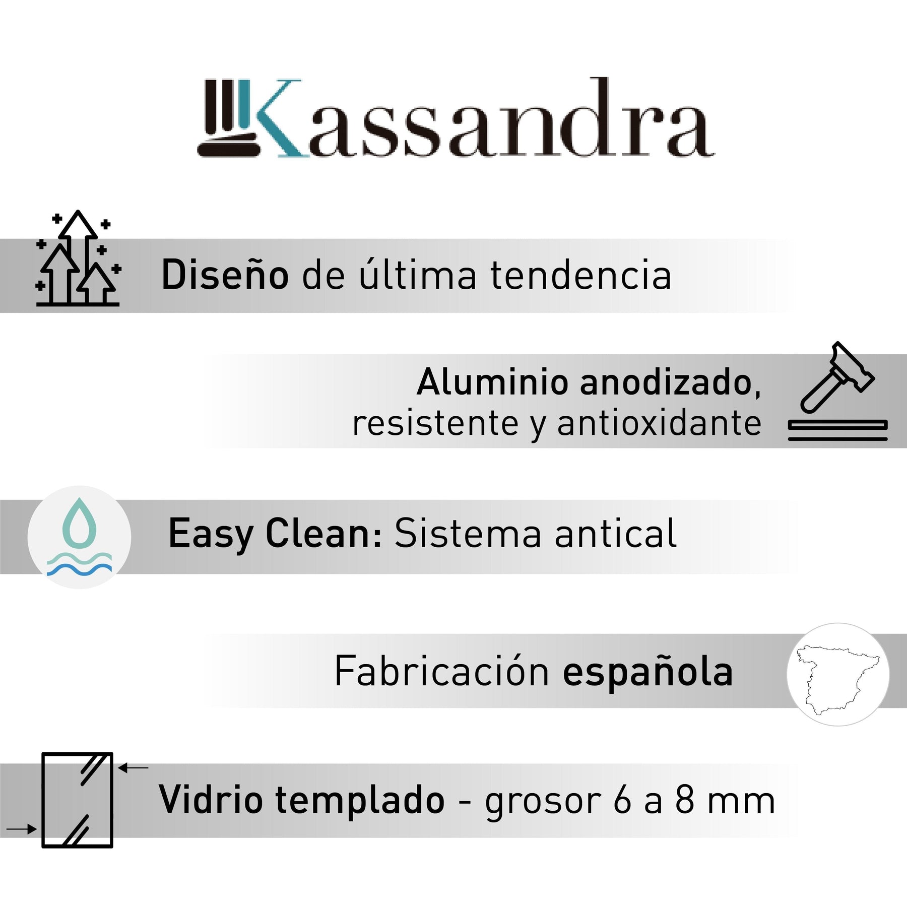Mampara semicircular de ducha - Prisma de Kassandra