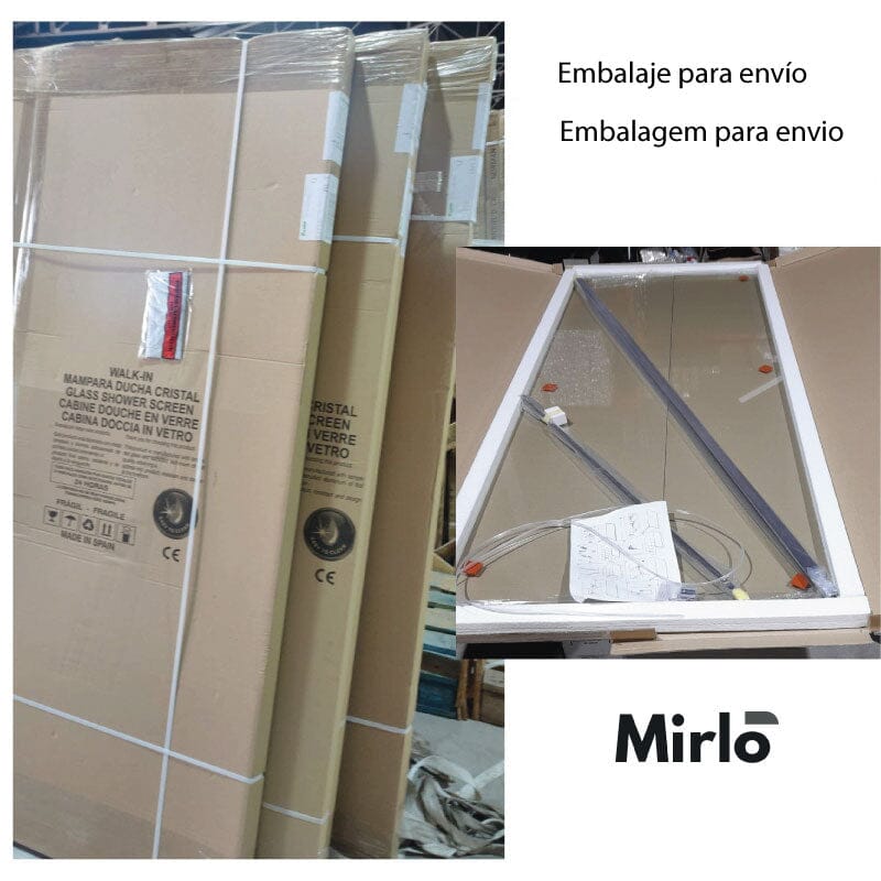 Panel fijo de ducha WALK IN Perfil Cromado