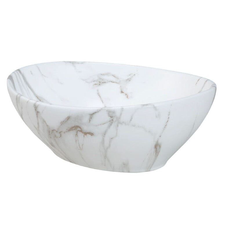 Lavabo ovalado de cerámica PATI blanco - Entorno baño