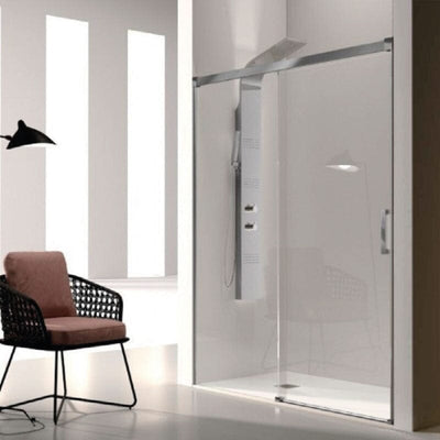 Frontal de ducha + Puerta corredera GLASÉ perfil cromado - Entorno baño