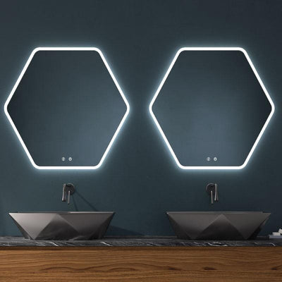 Espejo de bano MARE. Luz fria LED integrada en el espejo