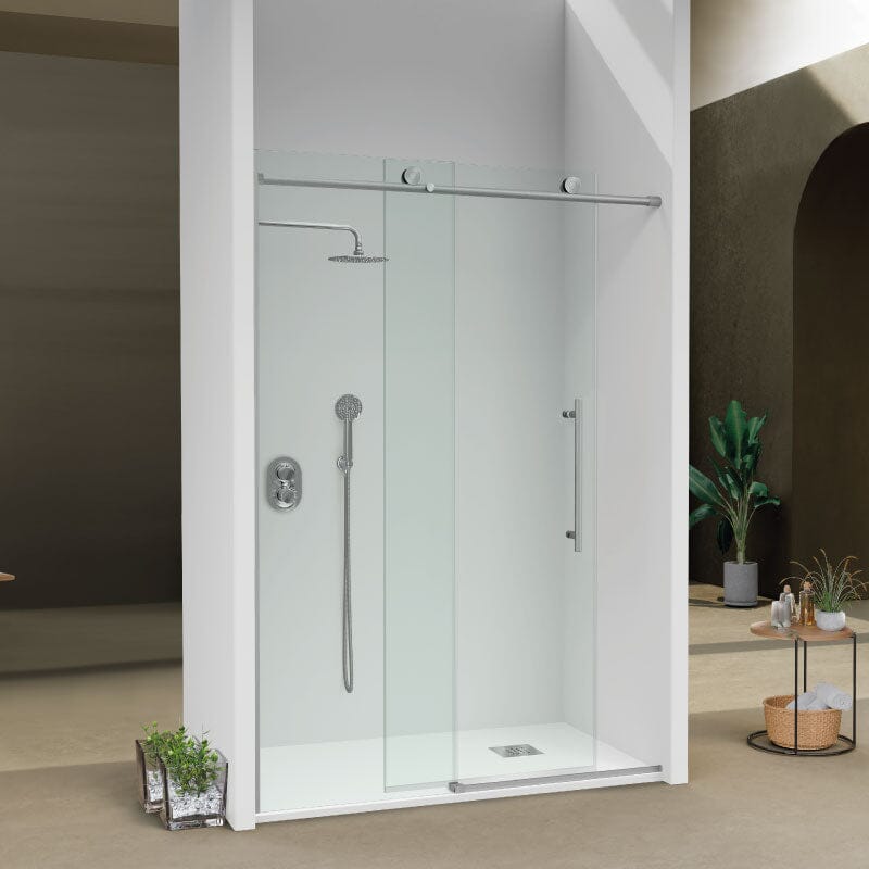 Frontal de ducha + Puerta Corredera BABILÓN Cromado - Entorno baño