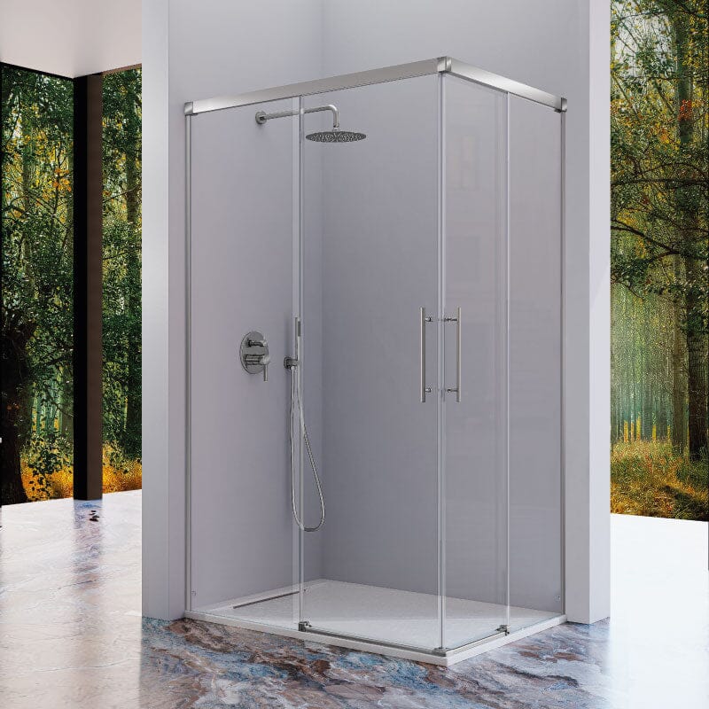 Angular de ducha 2 Fijos + 2 Puertas Correderas URBAN Cromado - Entorno baño
