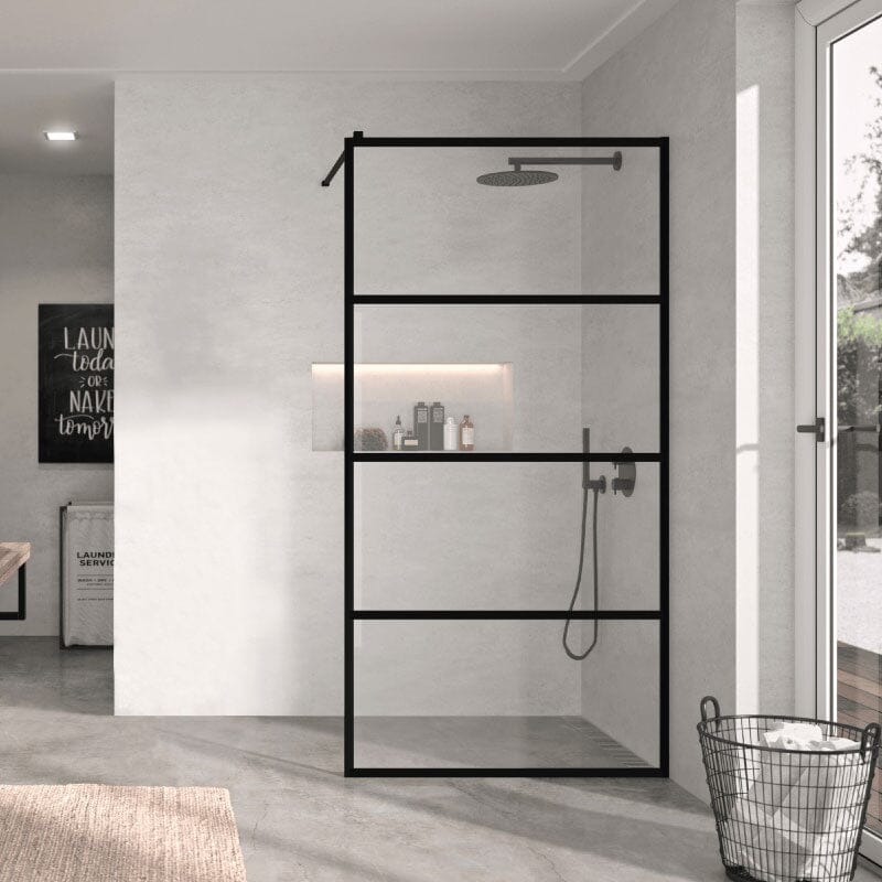 Panel fijo de ducha FRESH INDUSTRIAL líneas horizontales - Entorno baño
