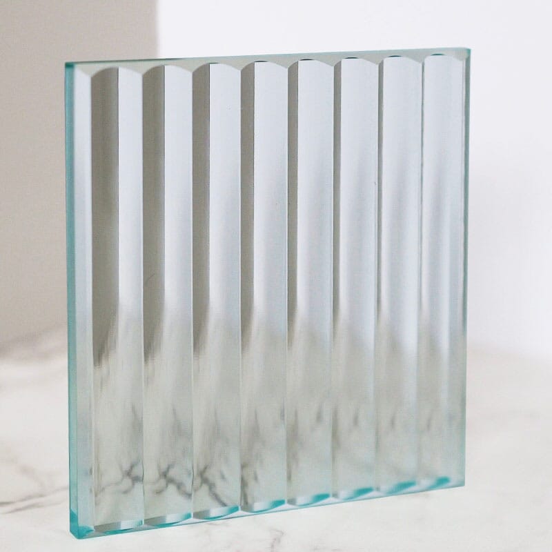 Panel fijo de ducha acanalado FRESH PERIMETRAL Negro mate