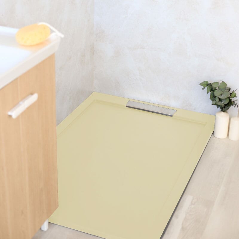 Plato de ducha resina LUX CREMA - Entorno baño