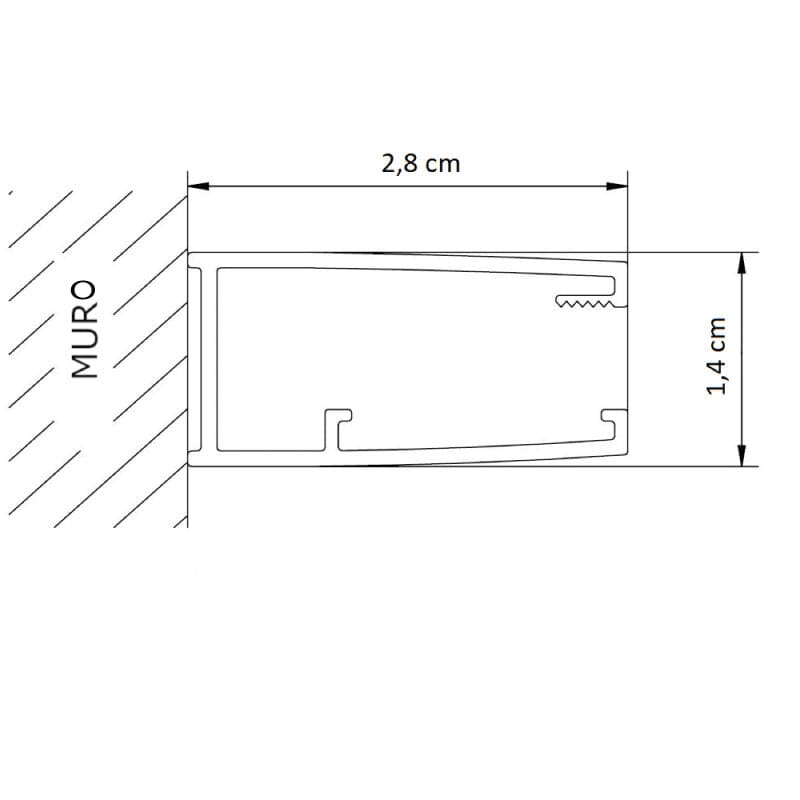 Panel fijo de ducha acanalado FRESH PERIMETRAL Negro mate - Entorno baño