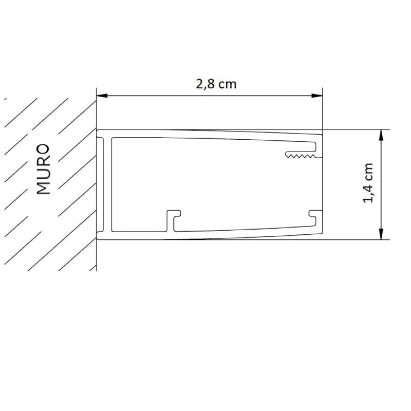 Panel fijo de ducha FRESH INDUSTRIAL líneas horizontales - Entorno baño
