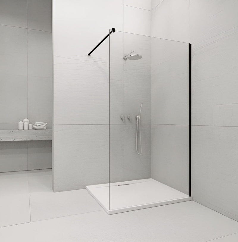 Panel fijo de ducha WALK IN Perfil Negro - Entorno baño