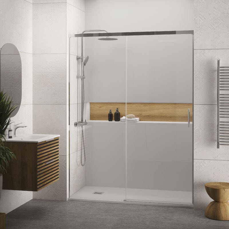 Frontal de ducha + Puerta Corredera YAIZA Cromado - Entorno baño