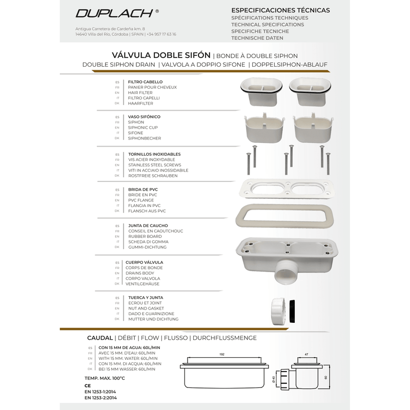 Plato de ducha pizarra SUEZ