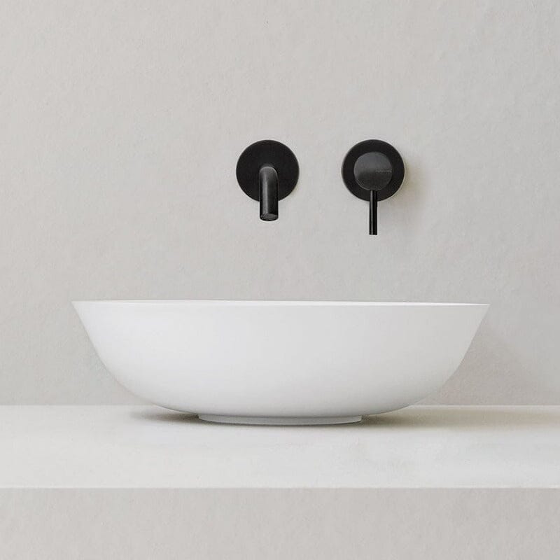 Lavabo BLANCO MATE sobre encimera redondo BOL Ø41cm marmol cultivado - Entorno Bano