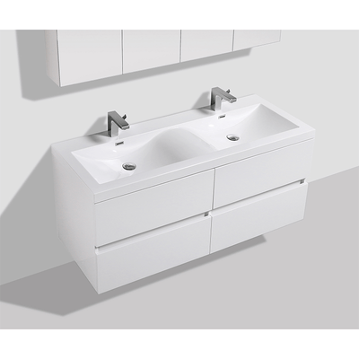 Mueble lavabo + lavabo 144cm MONTADO SIENA - Entorno Bano | Blanco Lacado #color_blanco-lacado