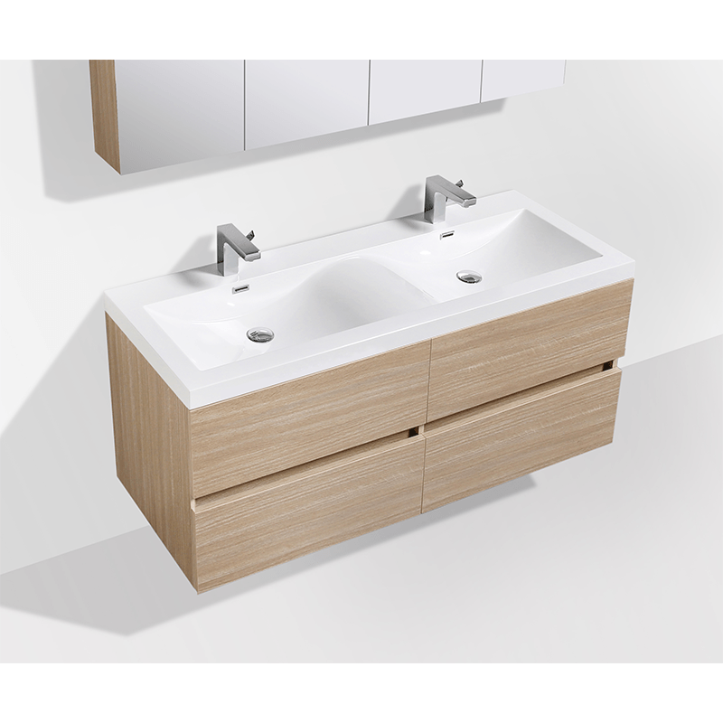 Mueble lavabo + lavabo 144cm MONTADO SIENA - Entorno Bano | Roble Claro 