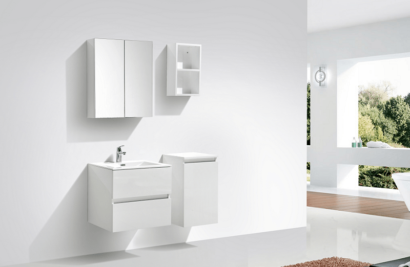 Mueble lavabo + lavabo 60cm MONTADO Lacado Blanco SIENA - Entorno Bano