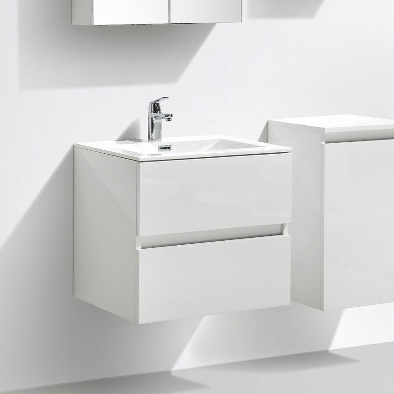 Mueble lavabo + lavabo 60cm MONTADO Lacado Blanco SIENA