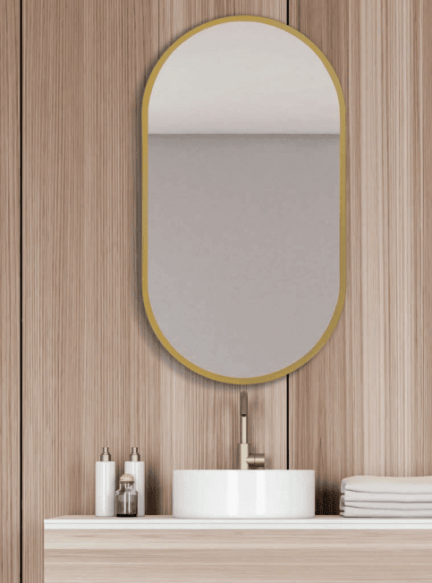 Espejo de baño EULALIA oro - Entorno Baño