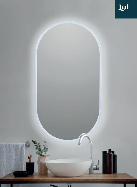 Espejo de baño con LED SALINES cromado - Entorno Baño