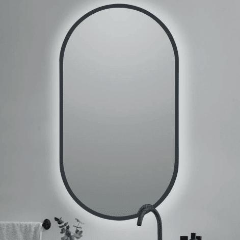 Espejo de baño con LED SALINES negro - Entorno Baño
