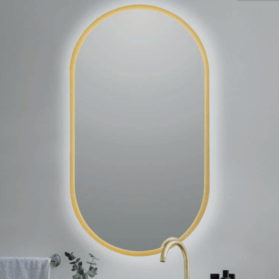 Espejo de baño con LED SALINES oro - Entorno Baño