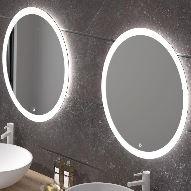 Espejo de bano CAPRI. Luz fria LED integrada en el espejo