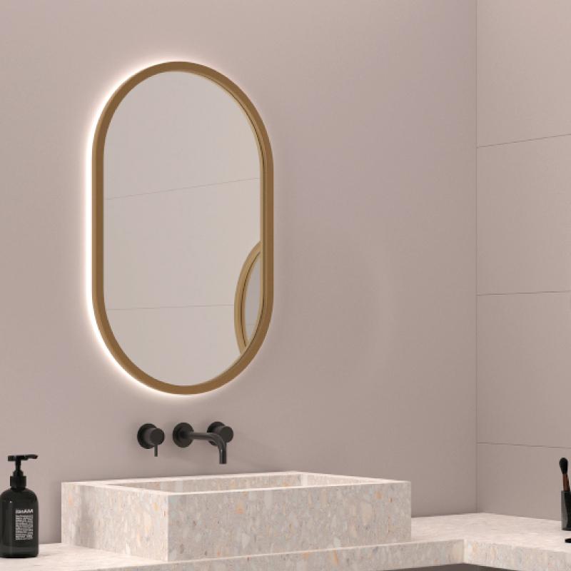 Espejo de bano CORCEGA. Luz fria LED integrada en el espejo