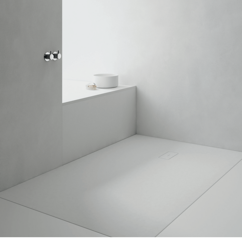 Plato de ducha resina FUSION CENIZA - Entorno baño