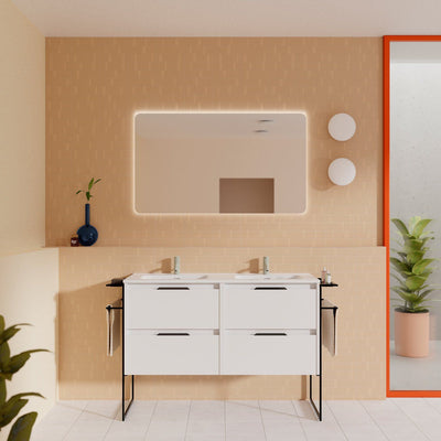 Mueble lavabo KEIKO 120 cm. Blanco Brillo #color_blanco-brillo