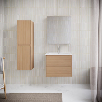 Mueble lavabo + lavabo 60 cm FORTINA roble claro - Entorno baño