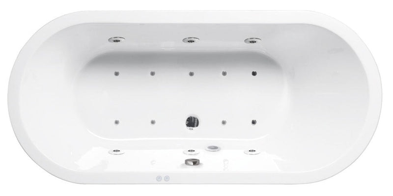 Bañera de hidromasaje ovalada LOFT blanca DSC SANYCCES - Entorno Baño