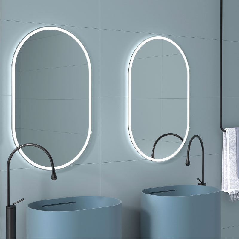 Espejo de baño LUZÓN. Luz fría LED integrada en el espejo - Entorno baño