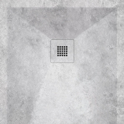 Plato de ducha diseño cemento textura pizarra - Entorno Baño