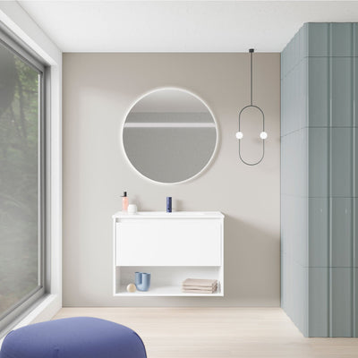 Mueble lavabo NIWA 80 cm. Blanco Brillo #color_blanco-brillo