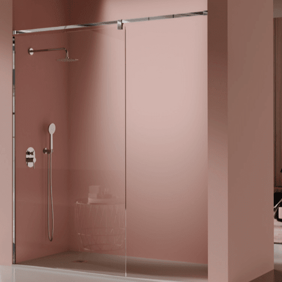Panel fijo de ducha FRESH SALOMON STRAIGHT cromado - cristal 8mm - Entorno Baño