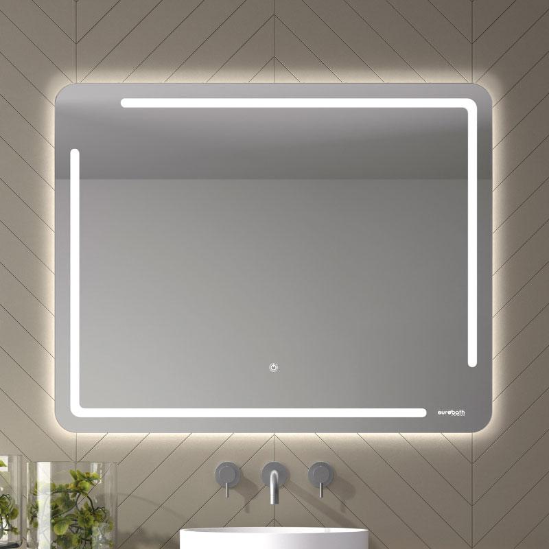 Espejo de baño SATUNA. Luz fría LED integrada en el espejo - Entorno baño