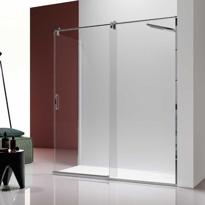 Frontal de ducha + Puerta corredera SLIM perfil cromado - Entorno Baño