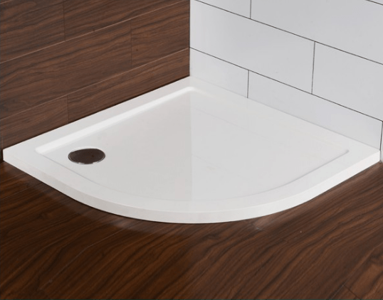 Plato de ducha 90x90cm LISCIO cuarto de circulo extra plano de SoliCast® - Entorno Bano