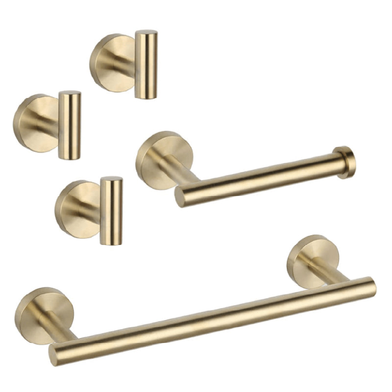 Conjunto accesorios de baño CHARLES dorado cepillado – Entorno Baño