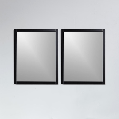Pack de 2 espejos NEO rectangulares 56x70cm con marco negro mate