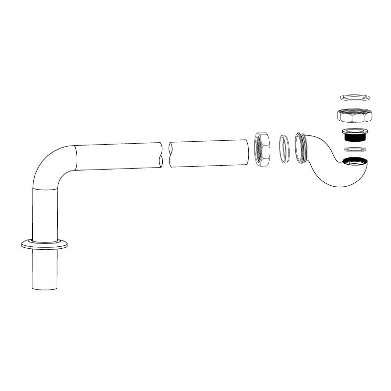 Sifón horizontal CRAWLEY para bañeras de hierro fundido y de Resicryl® retro - Entorno Baño
