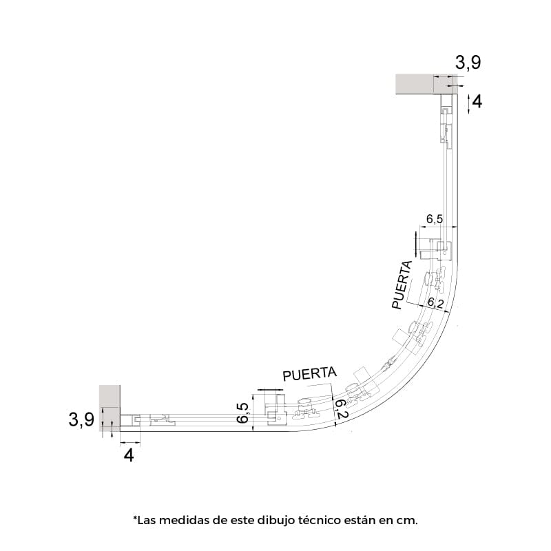 Angular de ducha 2 Fijos + 2 Puertas Correderas Semicircular S400 - Entorno Baño