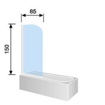 Mampara de bañera fija + puerta abatible RITA - Entorno baño