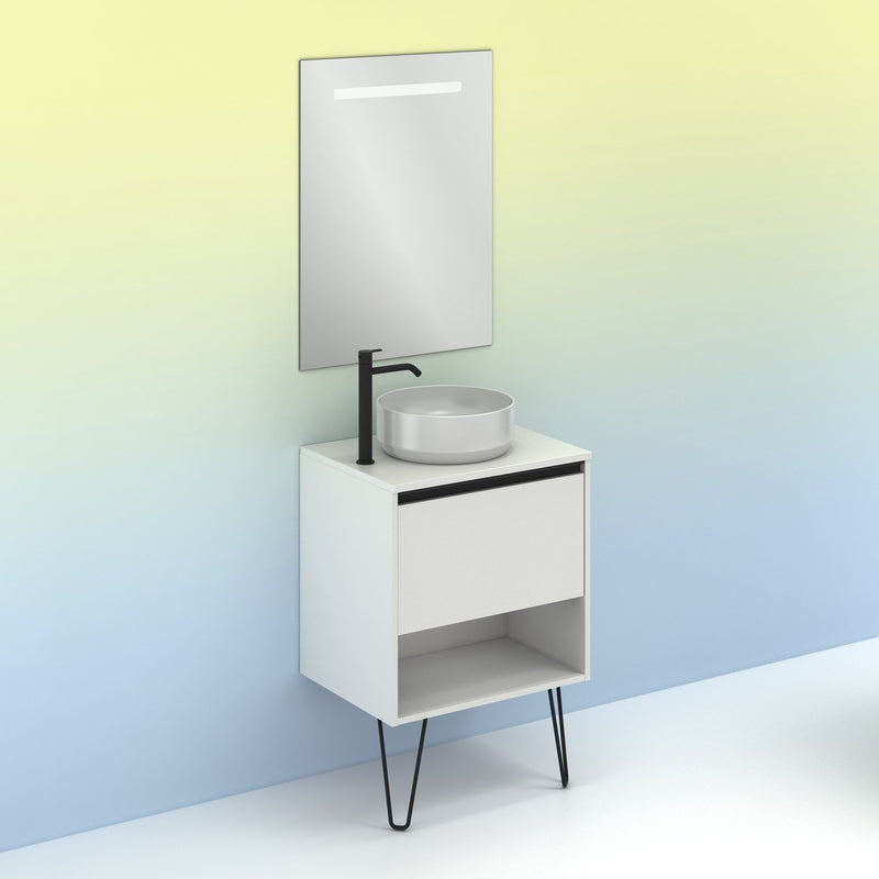 Mueble lavabo Yoko 60 cm. Blanco Brillo 